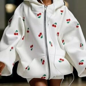 INNOVARE DENIM Dania Long Sleeve Printed Hooded Jacket NWT